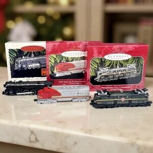 Hallmark Keepsake Lionel Train Collector's Locomotive Series Ornaments 1996-1998